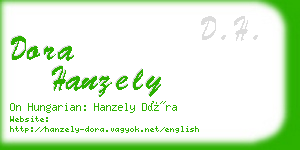 dora hanzely business card